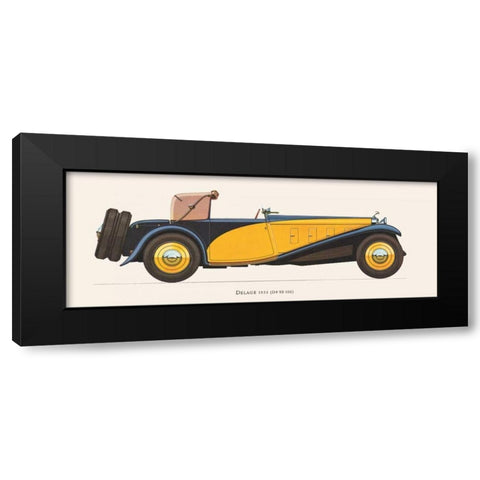 Delage 1933 Black Modern Wood Framed Art Print by Fantini, Antonio
