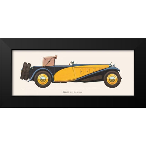 Delage 1933 Black Modern Wood Framed Art Print by Fantini, Antonio