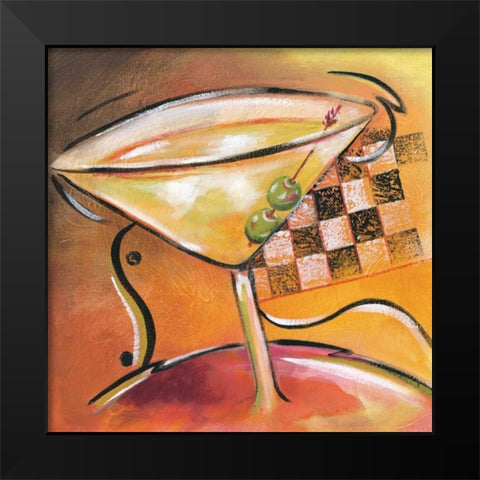 Shaken Not Stirred II Black Modern Wood Framed Art Print by Brey, Michael