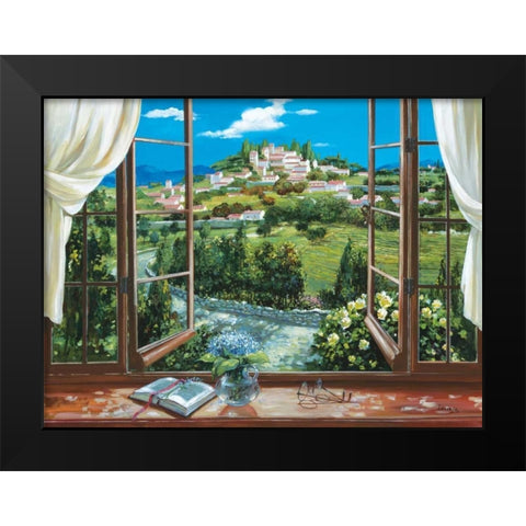 Montecatini View Black Modern Wood Framed Art Print by Lorenzo, Dante