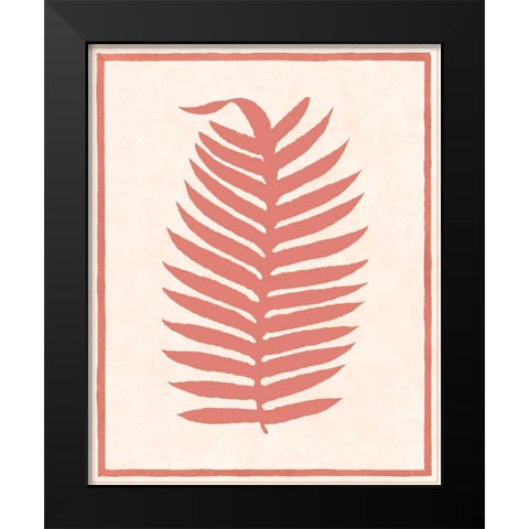Silhouette in Coral II Black Modern Wood Framed Art Print by Davies, Susan