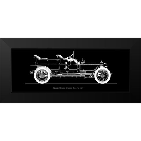 Rolls Royce 1907 Black Modern Wood Framed Art Print by Fantini, Antonio