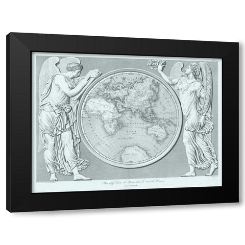 Century Classic I Black Modern Wood Framed Art Print with Double Matting by Baltard, Emile