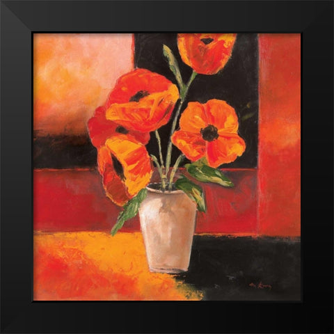 Pizazz Variations II Black Modern Wood Framed Art Print by King, Michael