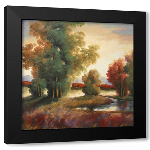 Mountain Shadows Black Modern Wood Framed Art Print with Double Matting by Rogers, Adam