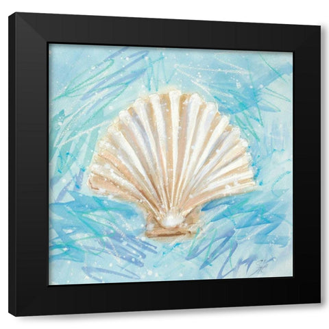 La Mer D Black Modern Wood Framed Art Print with Double Matting by Sic, Jerry