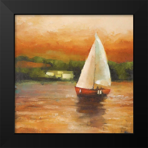 Majorcan Sail Petites B Black Modern Wood Framed Art Print by Rogers, Adam