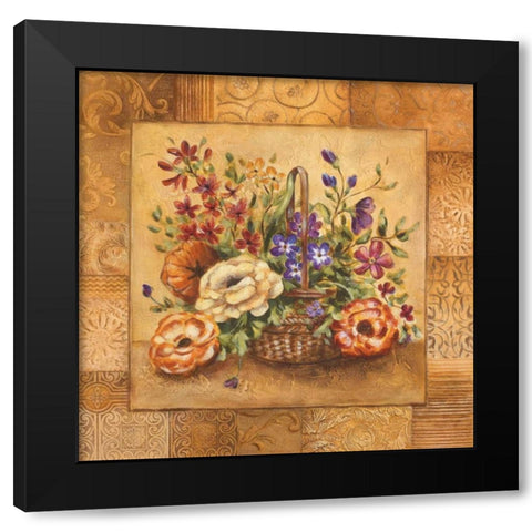 Firenze Sampler I Black Modern Wood Framed Art Print with Double Matting by King, Michael