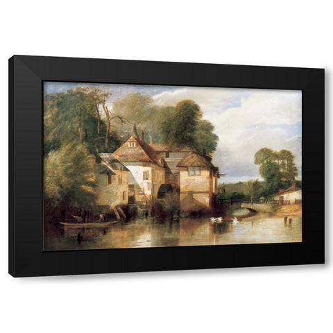 Arundel Mill Black Modern Wood Framed Art Print with Double Matting by Pyne| James Baker