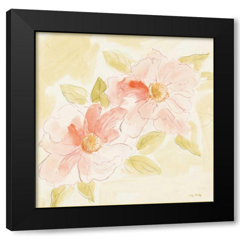 Ballerina Rose Black Modern Wood Framed Art Print with Double Matting by Shelby, Judy