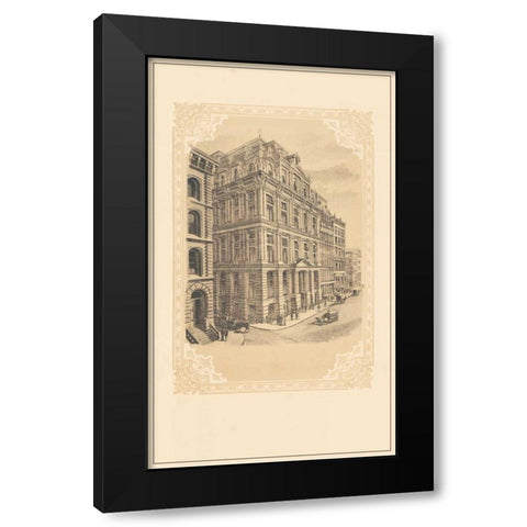 Broadway and 29th Black Modern Wood Framed Art Print by Old New York