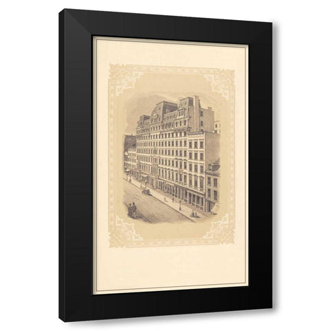 Grand and Crosby Black Modern Wood Framed Art Print with Double Matting by Old New York