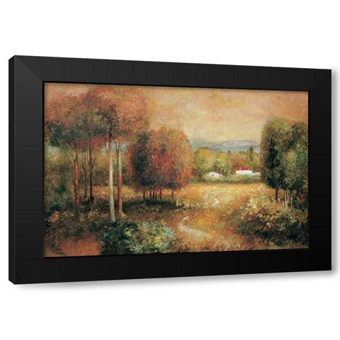 Lazy Afternoon Berkshires Black Modern Wood Framed Art Print with Double Matting by Rogers, Adam