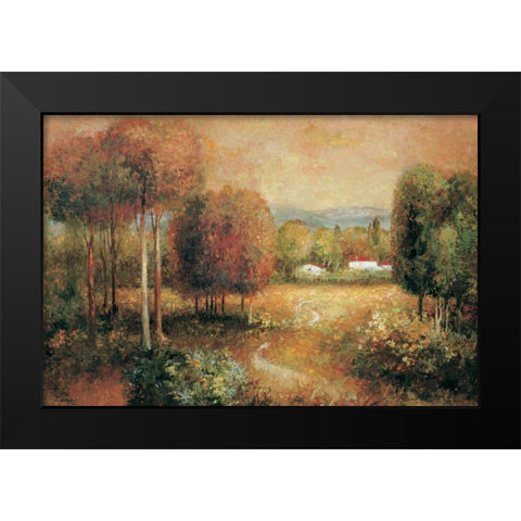 Lazy Afternoon Berkshires Black Modern Wood Framed Art Print by Rogers, Adam