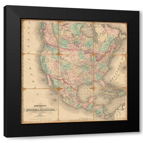 American Republic1842 Black Modern Wood Framed Art Print by Johnson, Andrew