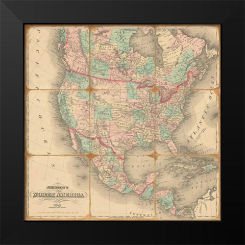 American Republic1842 Black Modern Wood Framed Art Print by Johnson, Andrew