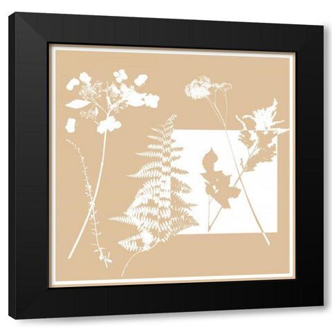 Yin and Yang II Black Modern Wood Framed Art Print with Double Matting by Bannister, Cory