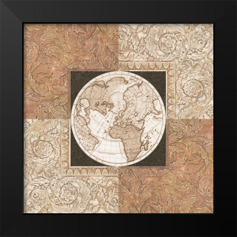 Worldly Perspective II Black Modern Wood Framed Art Print by Bannister, Cory