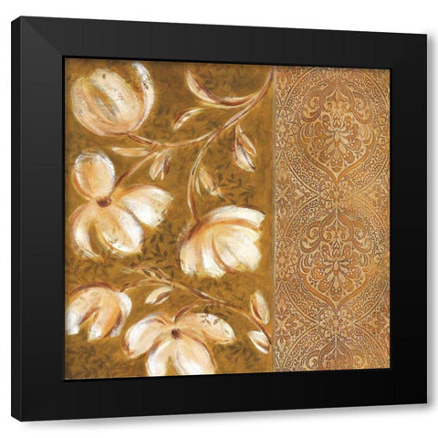 Bukara Paisley II Black Modern Wood Framed Art Print by King, Michael
