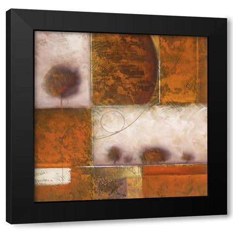 Sympatico II Black Modern Wood Framed Art Print with Double Matting by Bannister, Cory