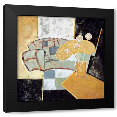 Metropolitan View Black Modern Wood Framed Art Print by Roth, Jack
