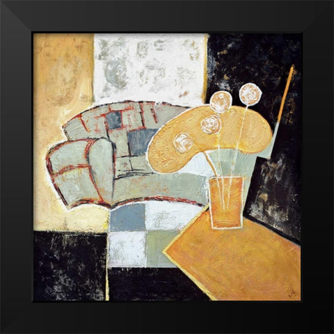 Metropolitan View Black Modern Wood Framed Art Print by Roth, Jack