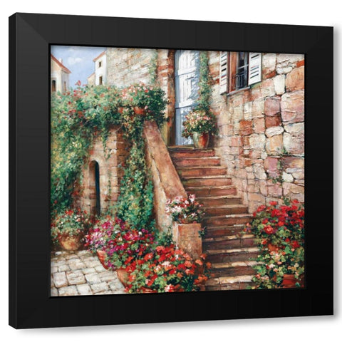 Stone Stairway Petites B Black Modern Wood Framed Art Print by Duvall, Roger