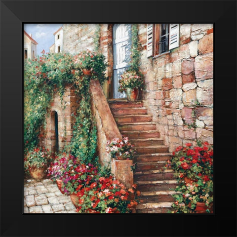 Stone Stairway Petites B Black Modern Wood Framed Art Print by Duvall, Roger