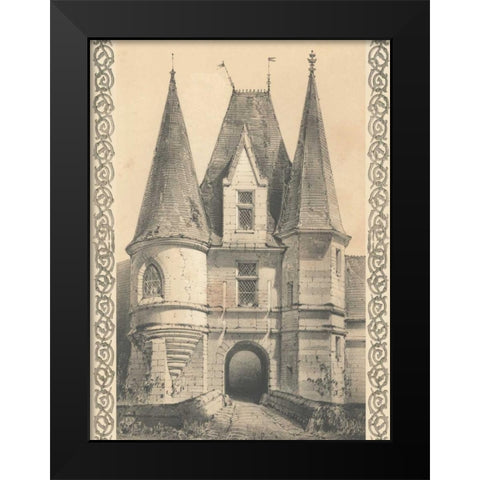 Bordeaux Chateau II Black Modern Wood Framed Art Print by Fermin Cassas, Louis