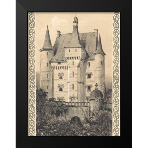Bordeaux Chateau III Black Modern Wood Framed Art Print by Fermin Cassas, Louis