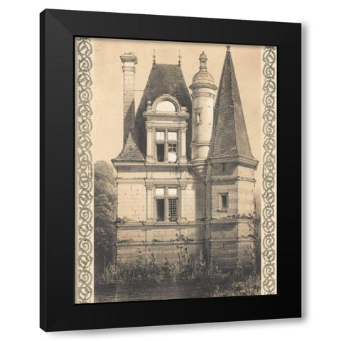 Bordeaux Chateau IV Black Modern Wood Framed Art Print with Double Matting by Fermin Cassas, Louis