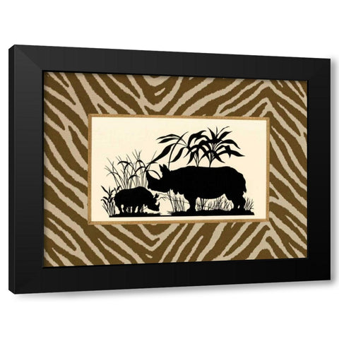 Serengeti Silhouette II Black Modern Wood Framed Art Print with Double Matting by Chilton, Sarah E