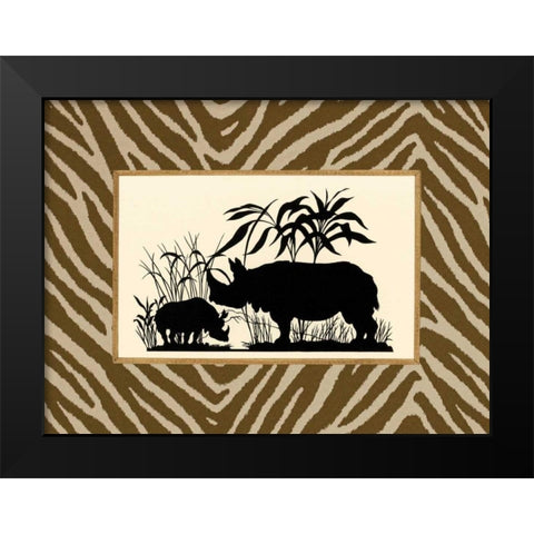 Serengeti Silhouette II Black Modern Wood Framed Art Print by Chilton, Sarah E