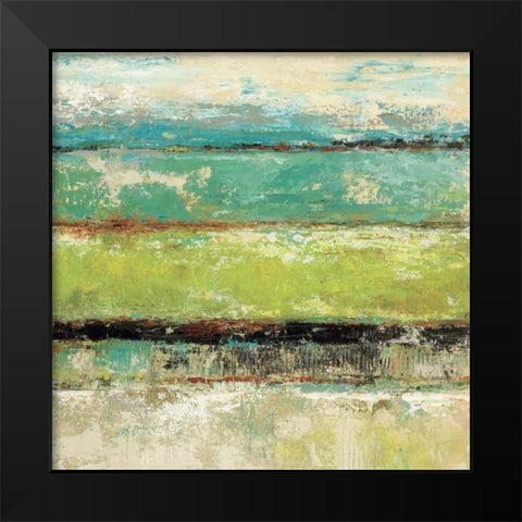 Living Green II Black Modern Wood Framed Art Print by King, Michael