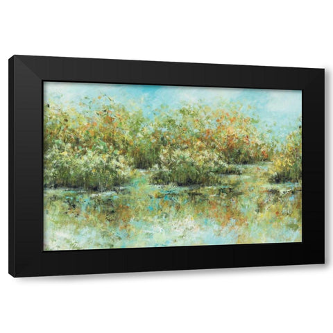 Hamden Pond Black Modern Wood Framed Art Print by King, Michael
