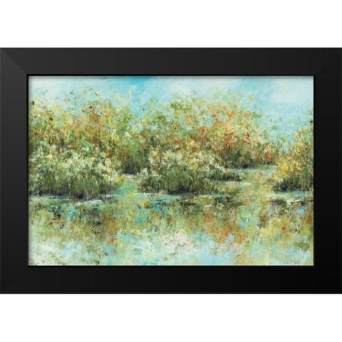 Hamden Pond Black Modern Wood Framed Art Print by King, Michael