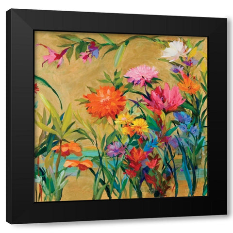 spring flowers, garden Black Modern Wood Framed Art Print by Collins, Martha