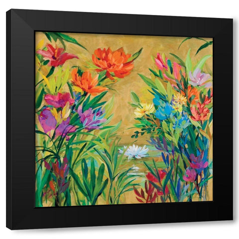 spring flowers, garden Black Modern Wood Framed Art Print by Collins, Martha