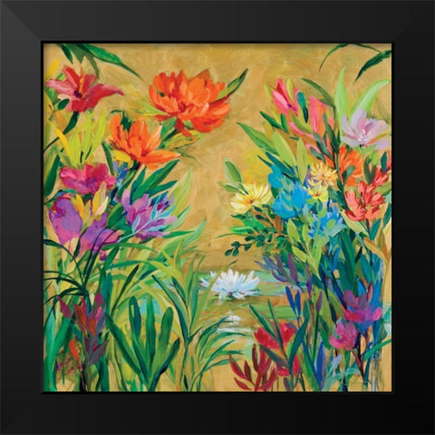spring flowers, garden Black Modern Wood Framed Art Print by Collins, Martha