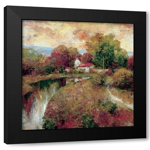 American Country I Black Modern Wood Framed Art Print with Double Matting by Rogers, Adam