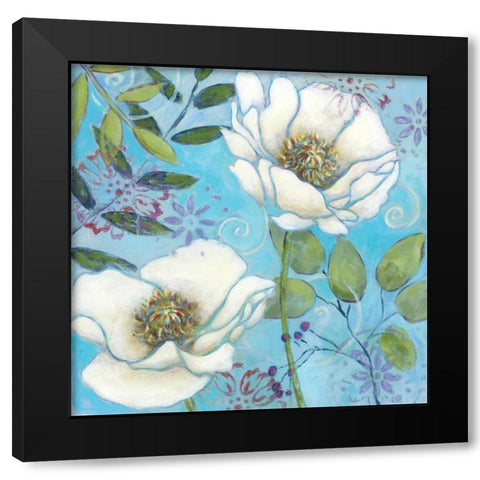 Jaipur I Black Modern Wood Framed Art Print with Double Matting by King, Michael