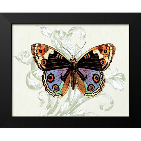 Butterfly Theme I Black Modern Wood Framed Art Print by Davies, Susan