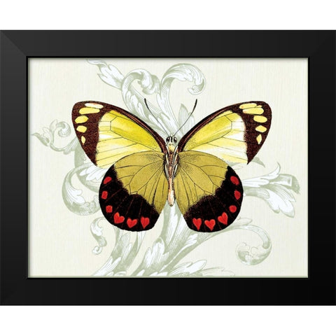 Butterfly Theme II Black Modern Wood Framed Art Print by Davies, Susan