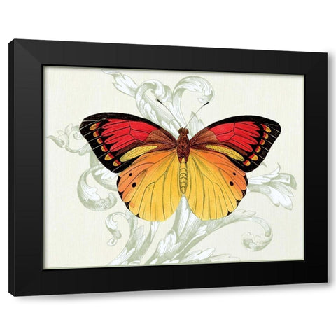 Butterfly Theme III Black Modern Wood Framed Art Print by Davies, Susan