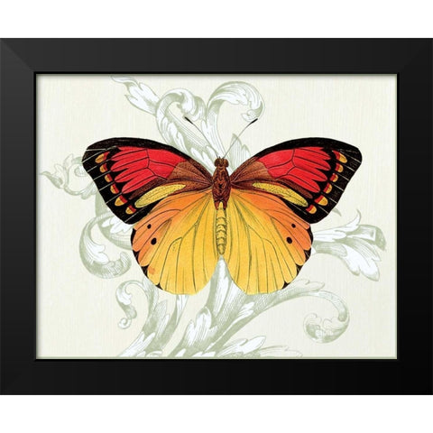 Butterfly Theme III Black Modern Wood Framed Art Print by Davies, Susan