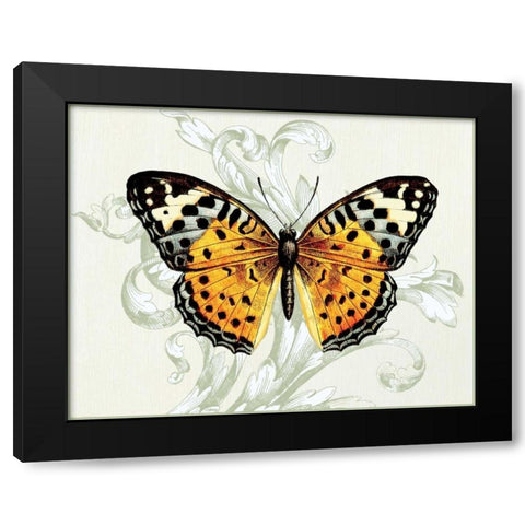 Butterfly Theme IV Black Modern Wood Framed Art Print by Davies, Susan