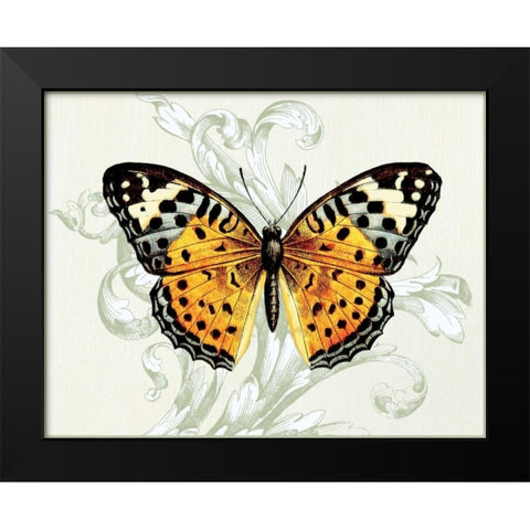 Butterfly Theme IV Black Modern Wood Framed Art Print by Davies, Susan