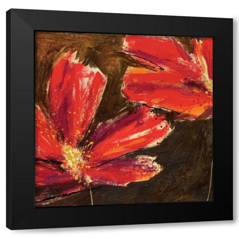Scarlet Fever I Black Modern Wood Framed Art Print with Double Matting by Bannister, Cory