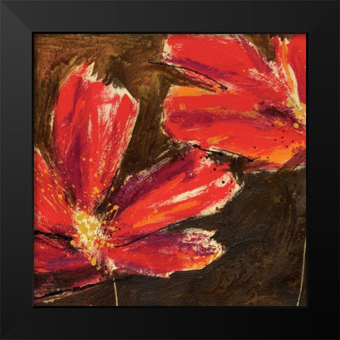 Scarlet Fever I Black Modern Wood Framed Art Print by Bannister, Cory