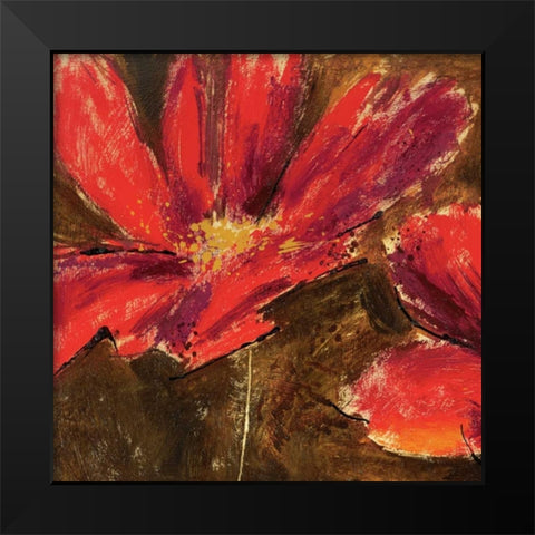 Scarlet Fever II Black Modern Wood Framed Art Print by Bannister, Cory